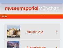 Tablet Screenshot of museen-in-muenchen.de